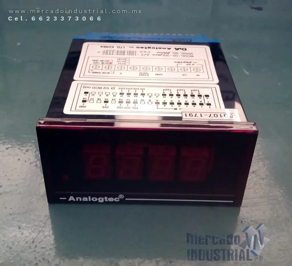 Medidor de control 1.999 input DCV modelo DD-310-12-12 marca D&A Analogtec - imagen 1