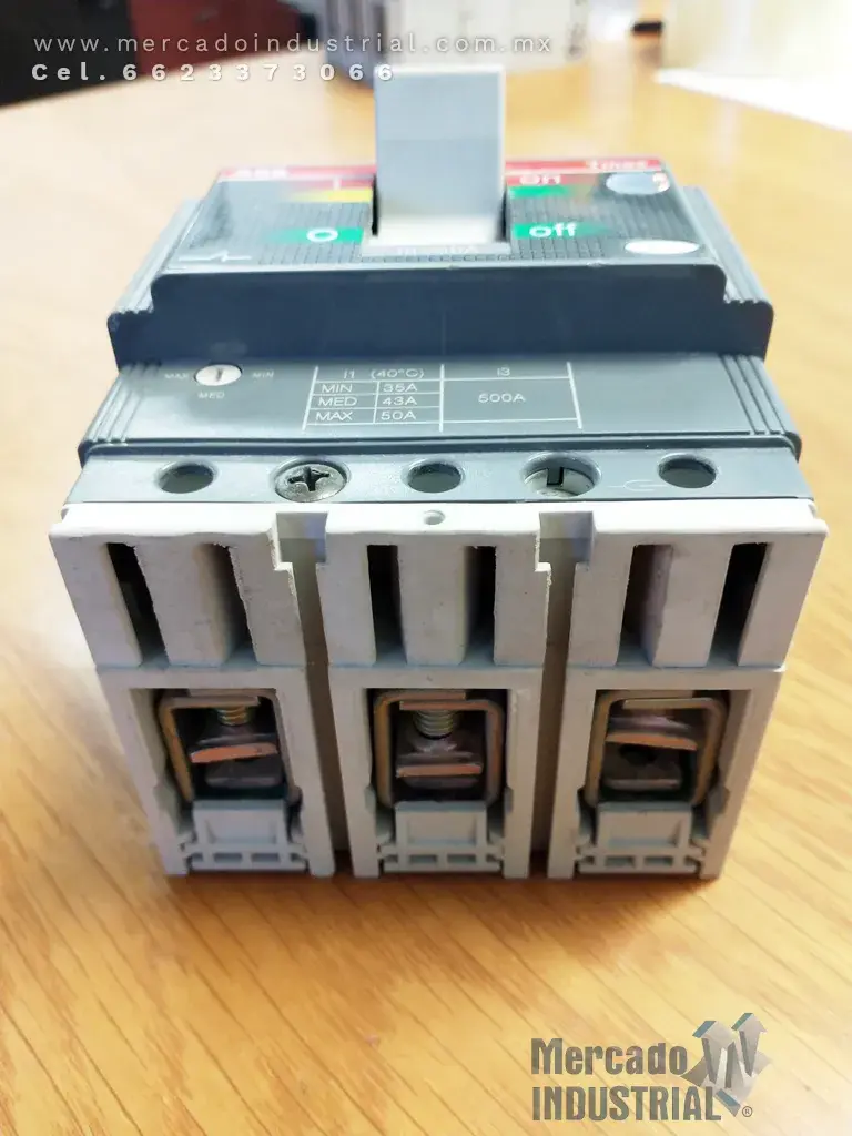 Interruptor termomagnético 50 AMP 3 polos modelo TMAX T2N160 marca ABB - imagen 1