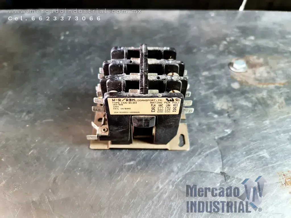 Contactor 25 AMP 120 V modelo 154-B1B3 marca Logansport - imagen 1