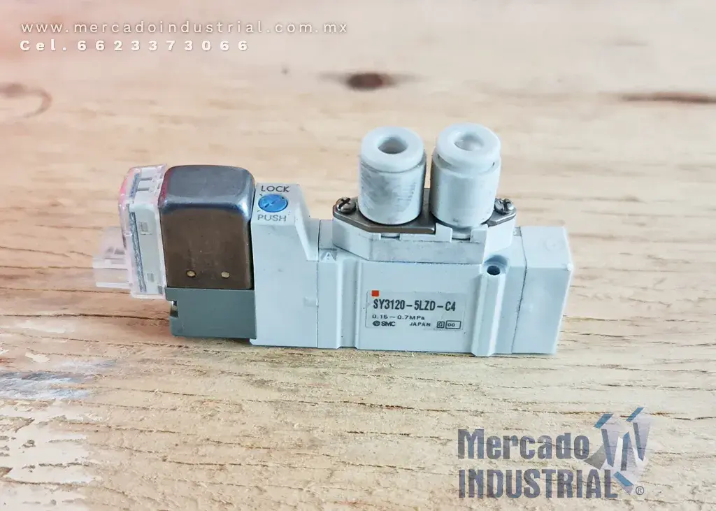 Válvula solenoide 21~100 PSI modelo SY3120-5LZD-C4 marca SMC - imagen 1