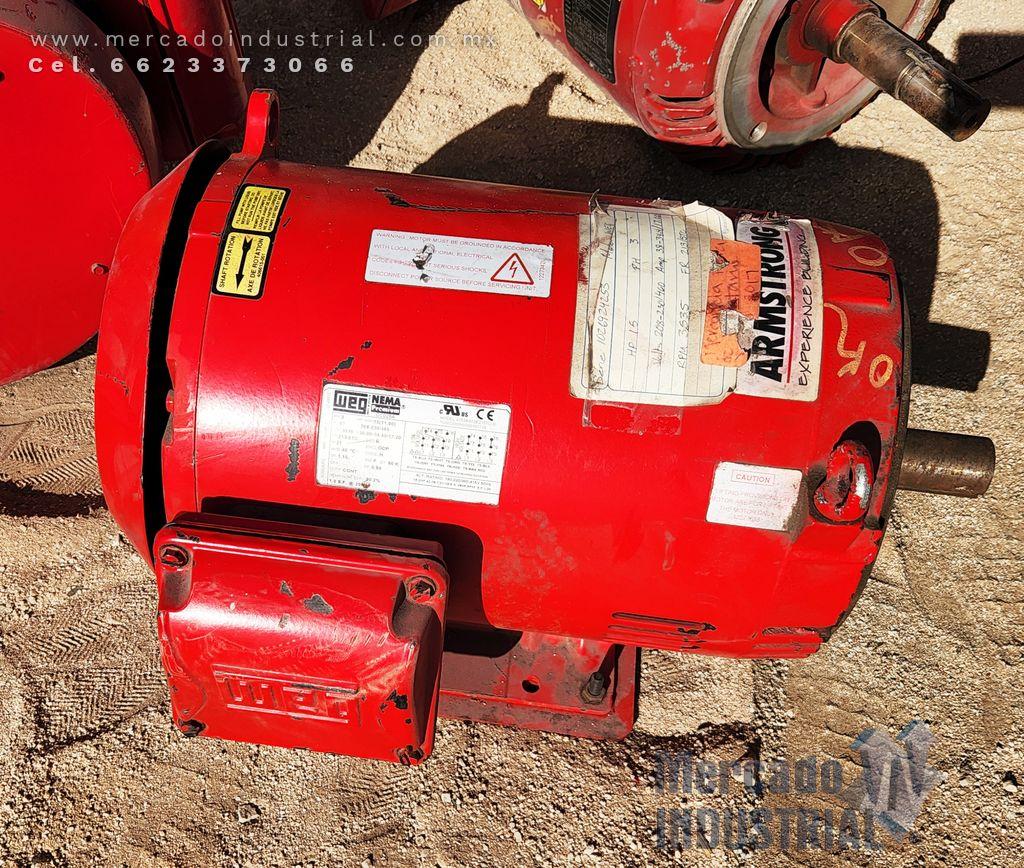 Motor eléctrico 15 HP 2 Polos 3535 RPM marca WEG - imagen 1