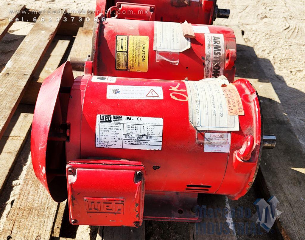 Motor eléctrico 7.5 HP 2 Polos 3500 RPM marca WEG - imagen 1