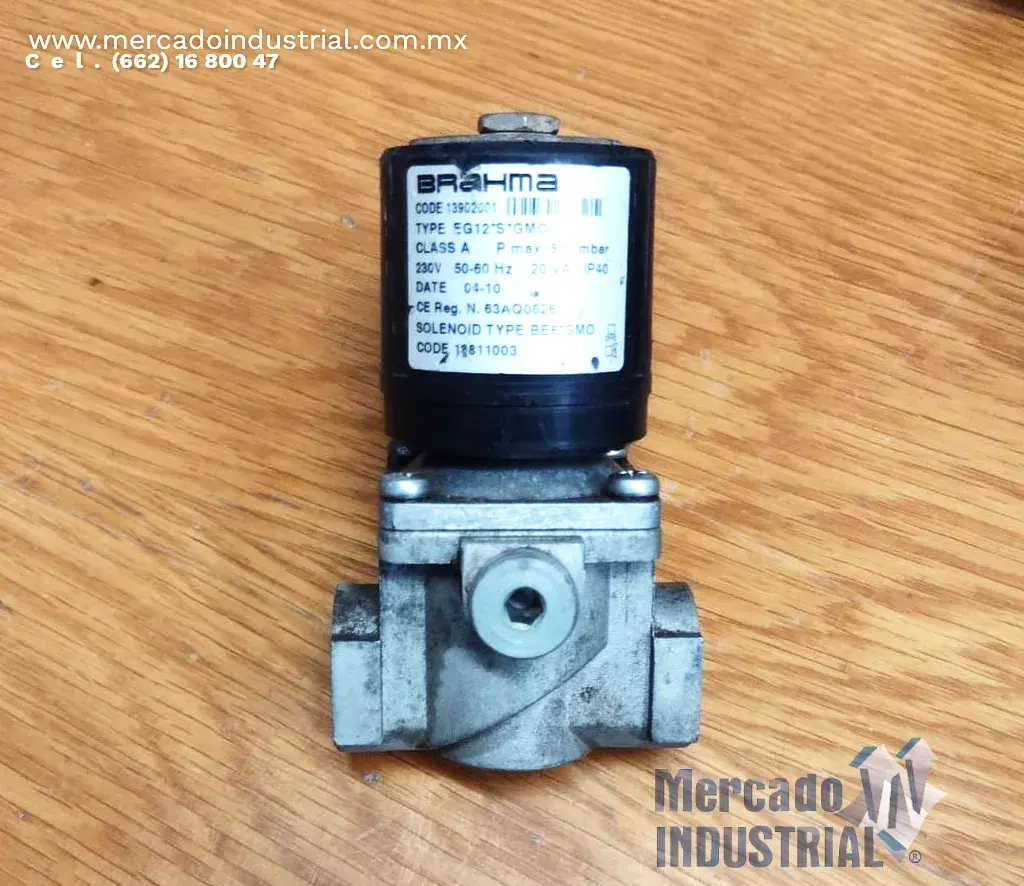 Válvula solenoide 500 mbar modelo EG12*S*GMO marca Brahma - imagen 1