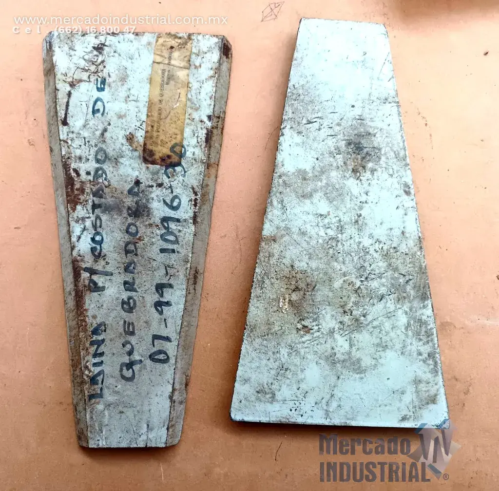 Lainas para costado de quebradora de laboratorio de 10" largo - imagen 1