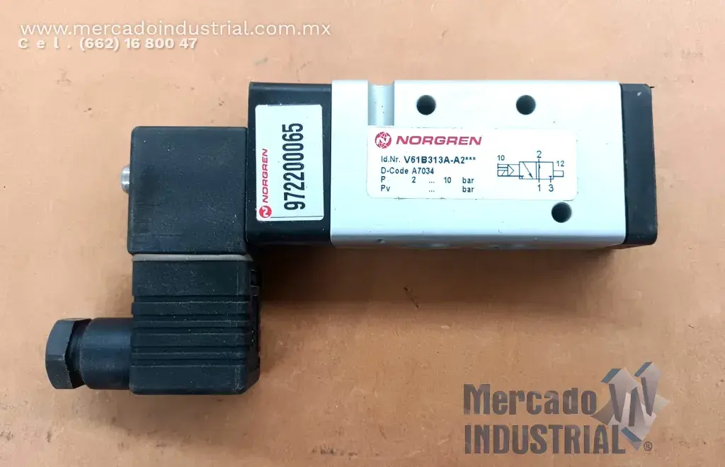Válvula 2-10 BAR modelo V61B313A-A2 marca NORGREN - imagen 1