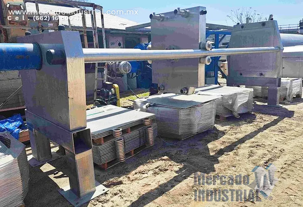 Filtro de almohadilla de placas SCHENK 48" x 48" de acero inoxidable con 295 placas - imagen 1