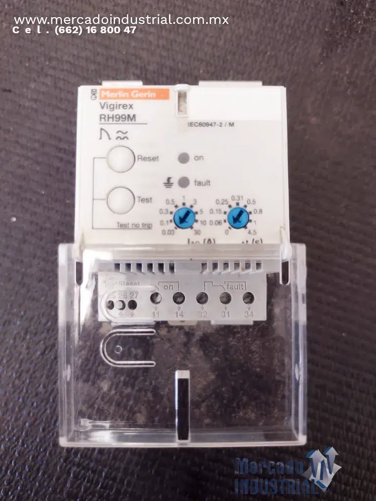 Relevador de fuga de tierra VIGIREX RH99M con reinicio manual - imagen 1