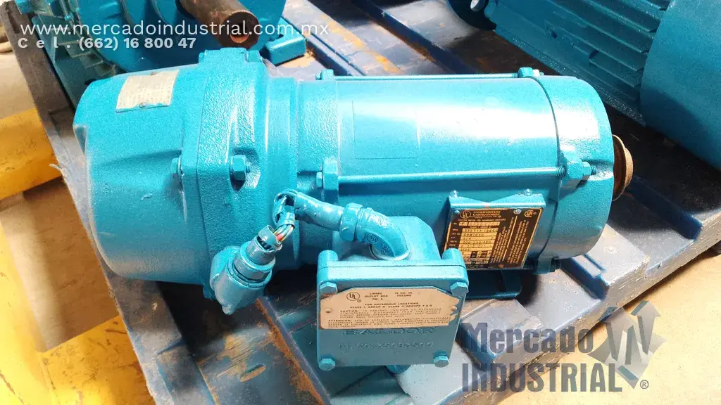 Motor eléctrico de 3/4 HP 4 polos 1725 RPM con disco de freno marca Baldor Electric - imagen 1