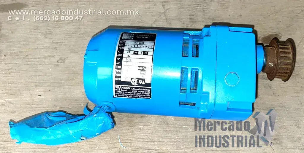 Motorreductor 1/30 HP ratio 12:1 RPM 140 modelo NCI-13D3 marca GEARMOTOR - imagen 1