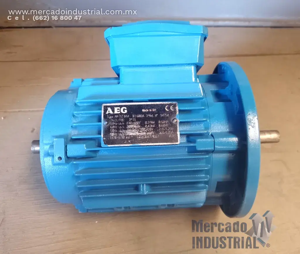 Motor eléctrico 0.37/0.43 kW 1370/1690 RPM modelo AM71ZBA4 marca AEG - imagen 1