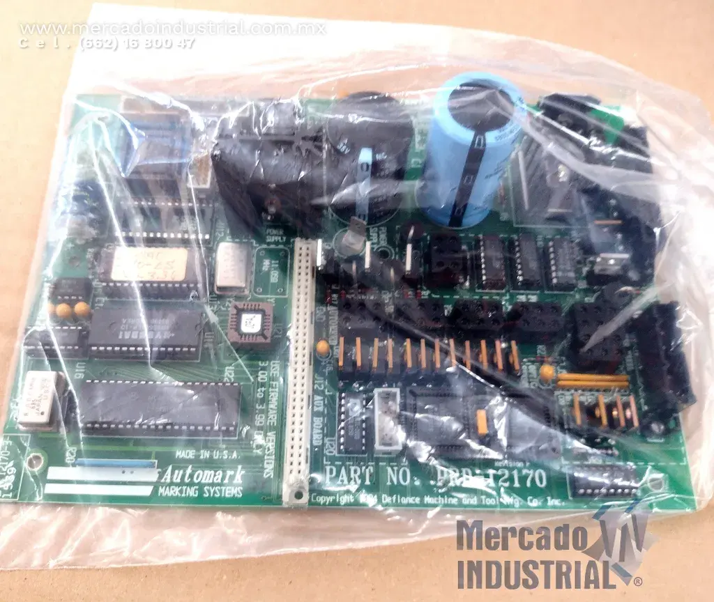 Placa controladora AUTOMARK MARKING SYSTEMS parte PRD-12170 marca DEFIANCE MACHINE AND TOOL MFG CO. INC. - imagen 1
