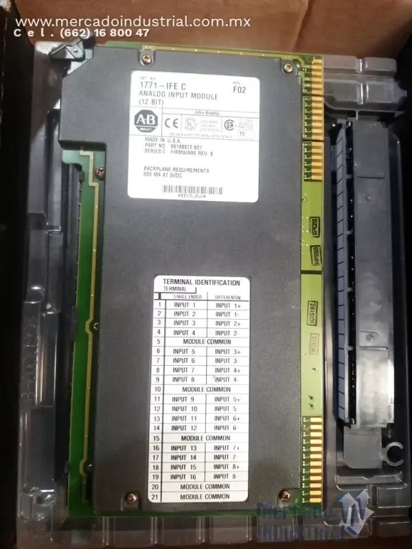 Módulo de entrada analógica PLC-5 modelo 1771-IFE-C marca ALLEN BRADLEY - imagen 1