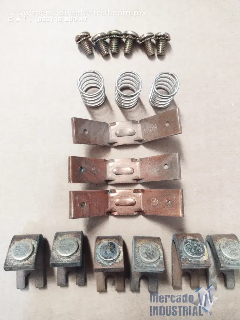 Kit de contactos de reemplazo 90 AMP 600V 3 polos modelo 55-153677G002 marca GE - imagen 1