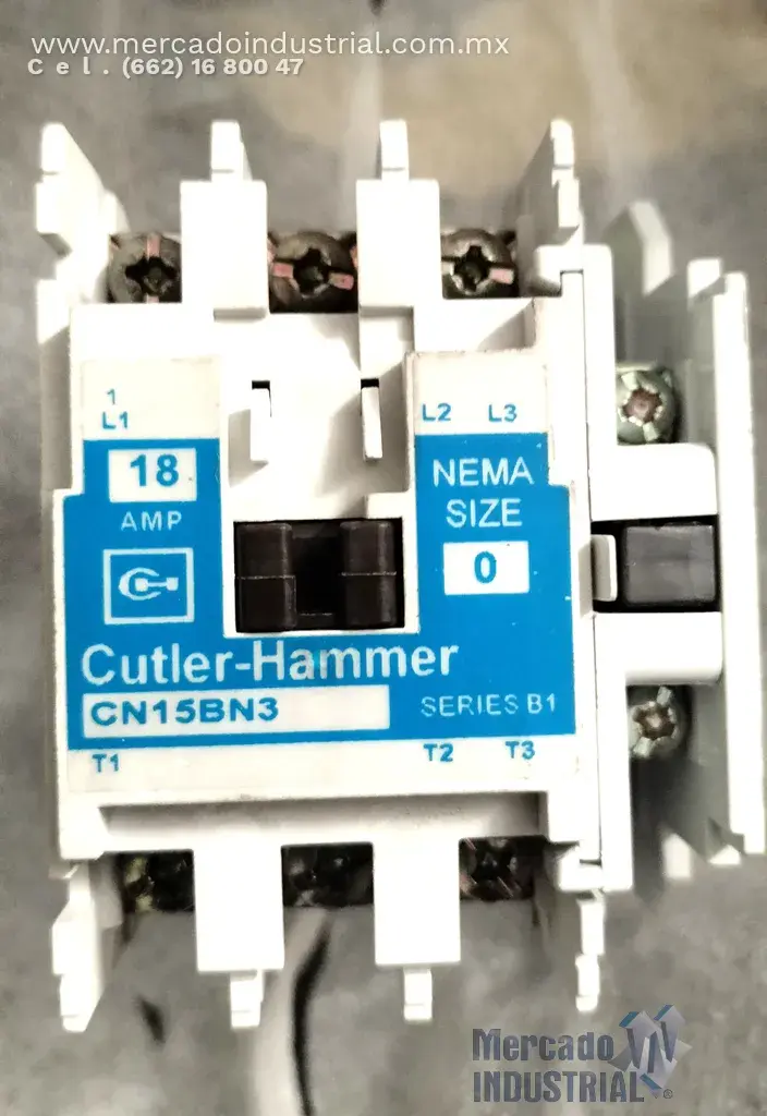 Contactor magnético 18 AMP 3 polos modelo CN15BN3 marca Cutler Hammer - imagen 1