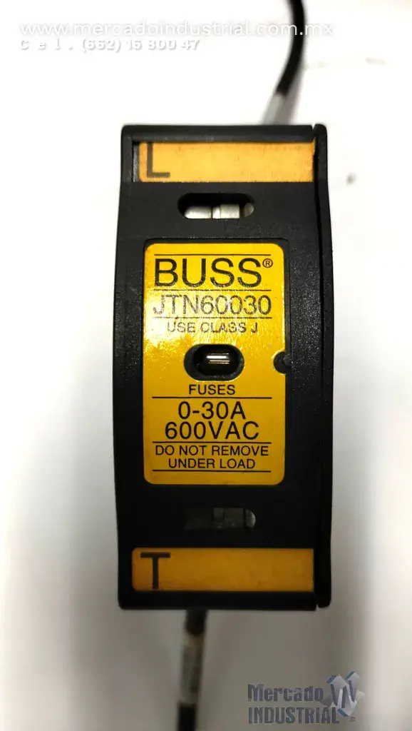 Fusible 30 AMP 600 VAC modelo JTN60030 marca BUSSMANN - imagen 1