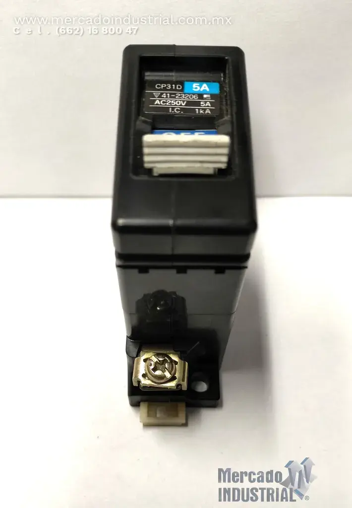 Interruptor térmico 5 AMP 250VAC modelo CP31D marca FUJI ELECTRIC - imagen 1