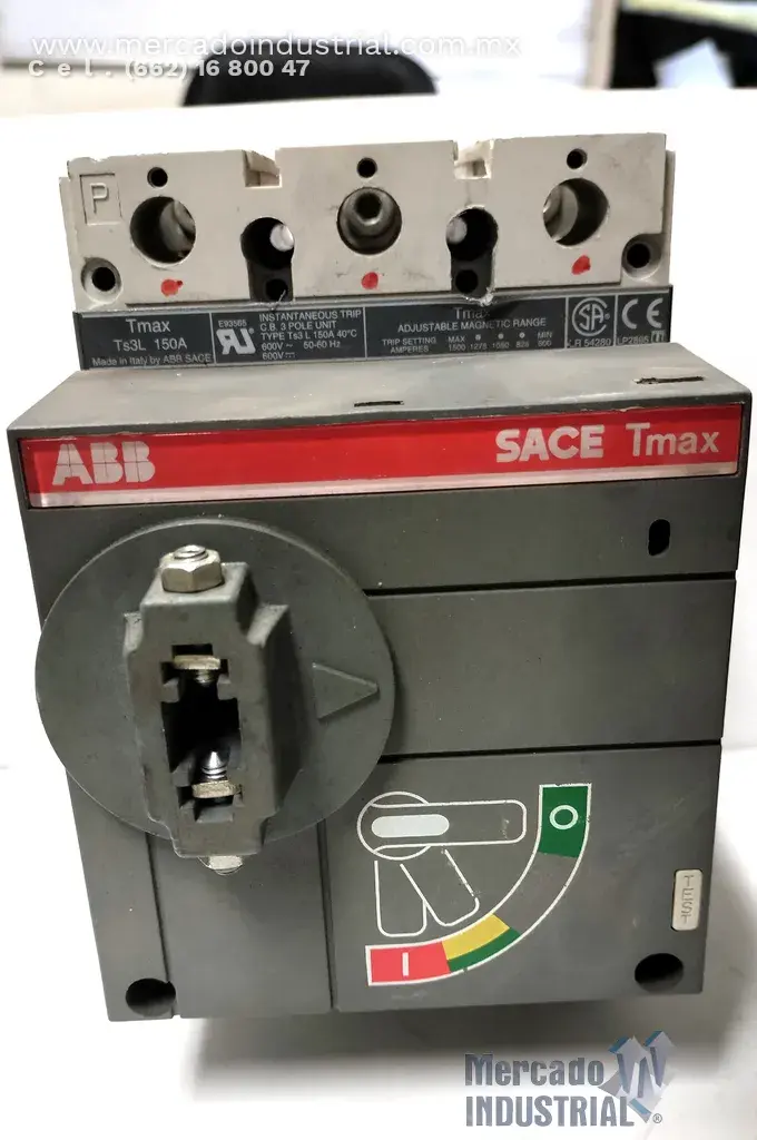 Interruptor termomagnético 150 AMP 600V 3 Polos modelo TS3L marca ABB - imagen 1