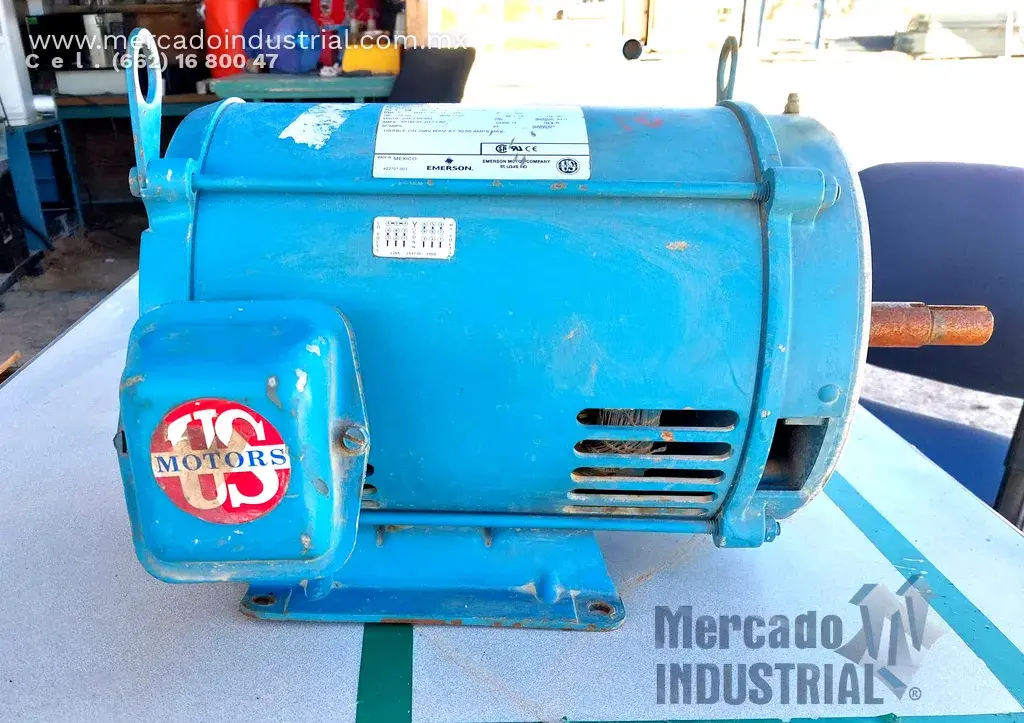 Motor eléctrico 10 HP 4 polos 1725 RPM marca US MOTORS - imagen 1