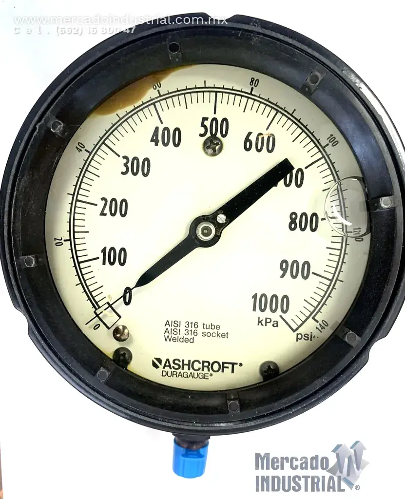 Manómetro 0-1000 KPA modelo 1279SSL marca ASHCROFT - imagen 1