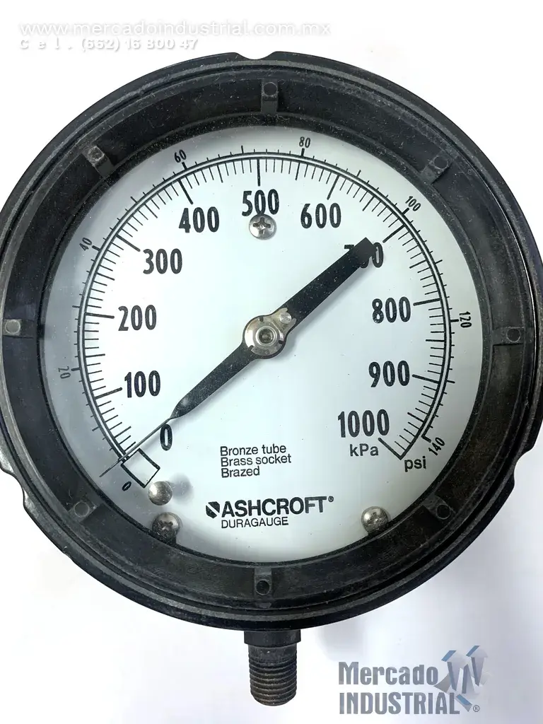 Manómetro 0-1000 KPA modelo 10A53902-013 marca ASHCROFT - imagen 1