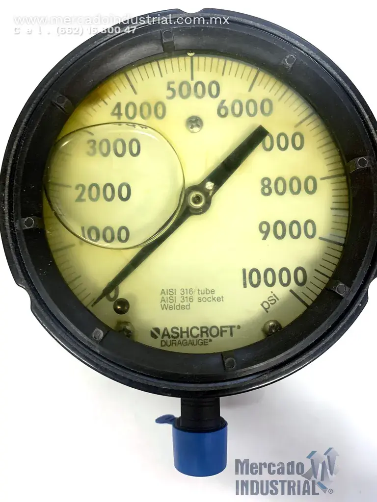Manómetro 0-10000 PSI modelo 10A57170-015 Marca ASHCROFT - imagen 1