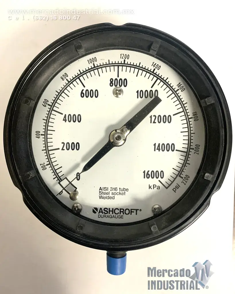 Manómetro 0-16000 KPA modelo 10A53902-018 marca ASHCROFT - imagen 1