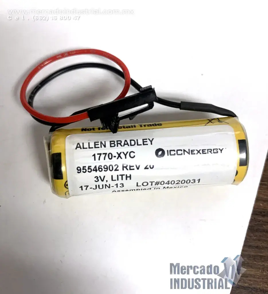 Batería de litio de respaldo para PLC-5 3V AA modelo 1770-XYC marca Allen Bradley - imagen 1