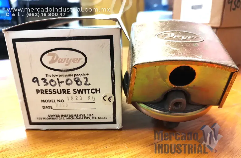 Interruptor de presión diferencial baja 10 PSI 1/4 HP modelo 1823-80 marca Dwyer - imagen 1