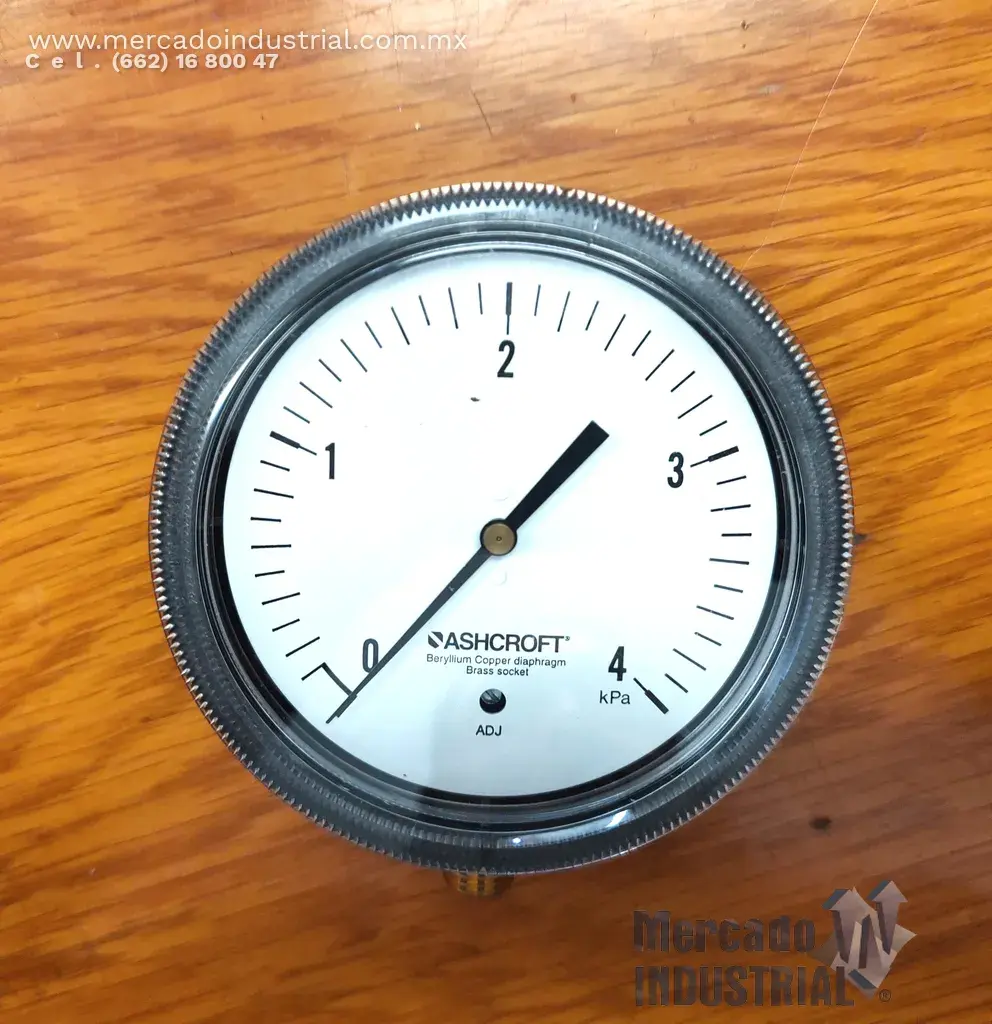 Manómetro de baja presión 4 KPA modelo 351490A02L4KP marca ASHCROFT - imagen 1