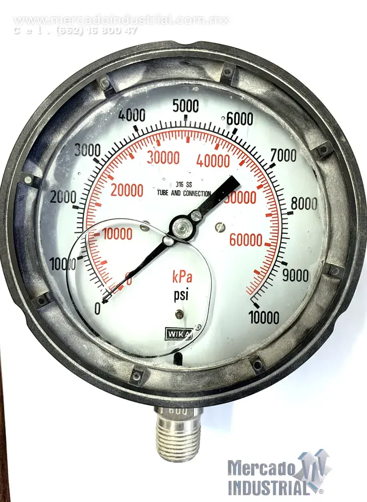 Manómetro 0-10000 PSI marca WIKA - imagen 1