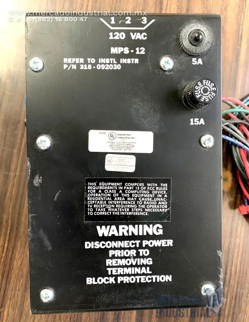 Módulo de alimentación 120 VAC modelo MPS-12 marca Cerberus Pyrotronics - imagen 1