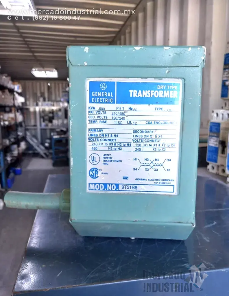 Transformador 0.500 KVA modelo 9T51B8 marca General Electric - imagen 1