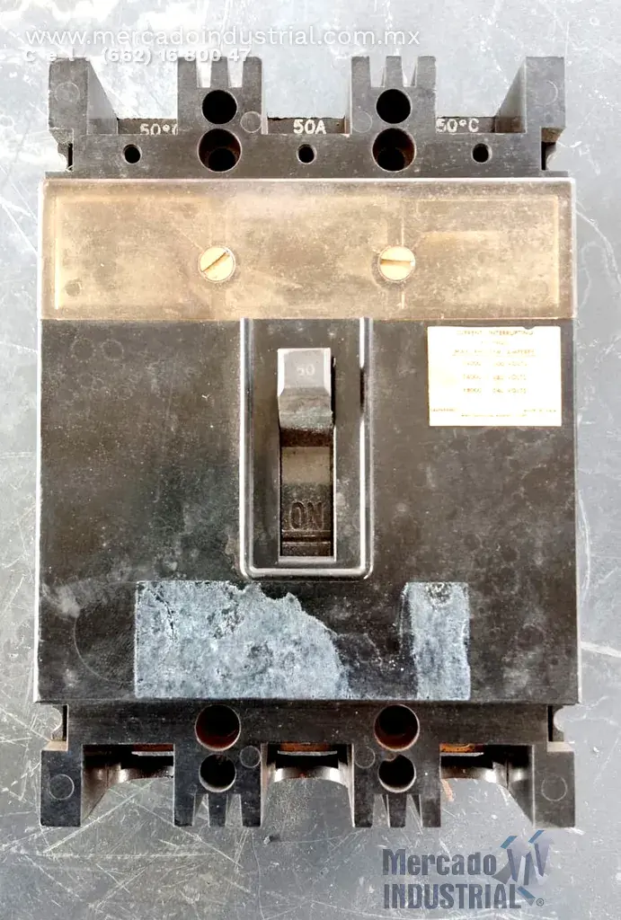 Interruptor 50 AMP 240/480/600V 3 polos modelo 186P698H01 marca WESTINGHOUSE - imagen 1