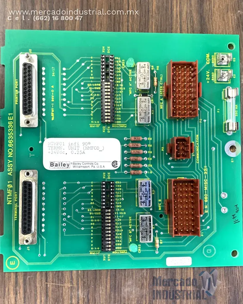 Unidad de terminación de controlador 24VDC modelo NTMF01 marca BAILEY - imagen 1
