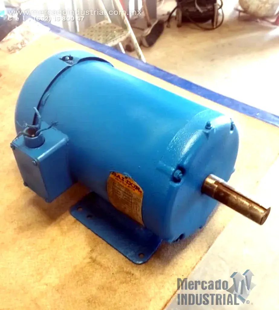 Motor eléctrico 5 HP 2 polos 3450 RPM marca Baldor - imagen 1