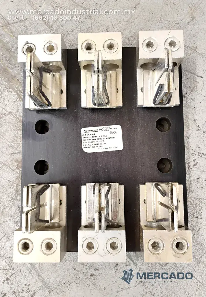 Portafusible 400 AMP 600V modelo 64033J marca FERRAZ SHAWMUT - imagen 1
