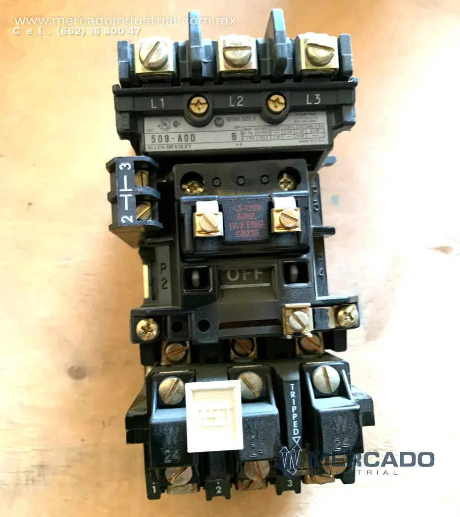 Arrancador de bobina 1 HP 18 AMP modelo 509-AOD marca ALLEN BRADLEY - imagen 1
