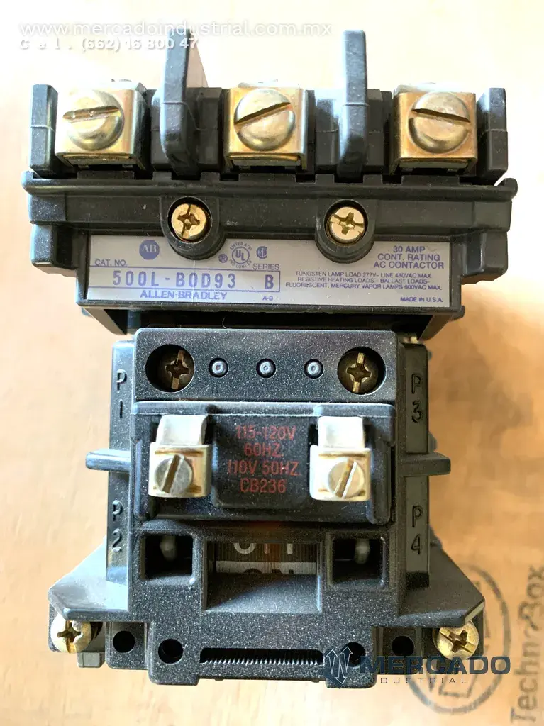 Contactor 30 AMP 3 polos modelo 500L-B0D93 marca ALLEN BRADLEY - imagen 1