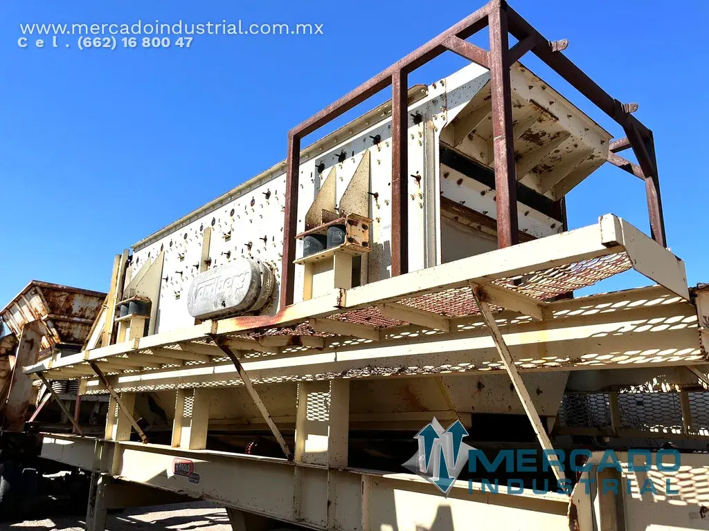 Criba horizontal 6x20 de 3 camas montada en chasis marca Nordberg - imagen 1