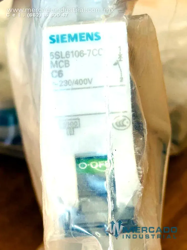 Siemens 999 INTERRUPTOR TERMICO C60N 1P 6A 415V MG (CENTINELAS) - imagen 1