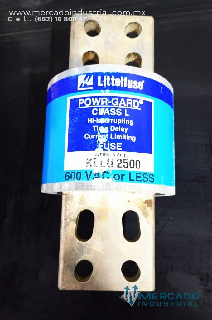 Fusible de retardo de tiempo 600VA 2500 AMP modelo KLLU 2500 marca Littelfuse - imagen 1