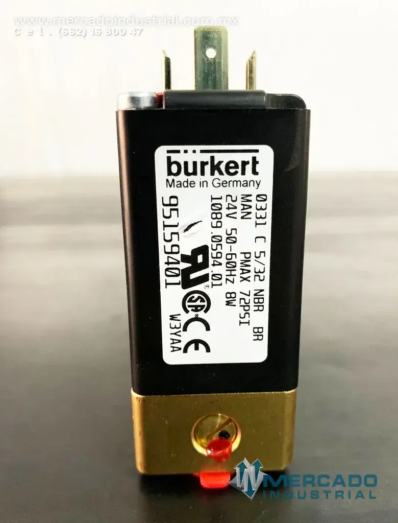 Válvula solenoide 72 PSI modelo 0331 C 5/32 NBR BR marca Burkert - imagen 1
