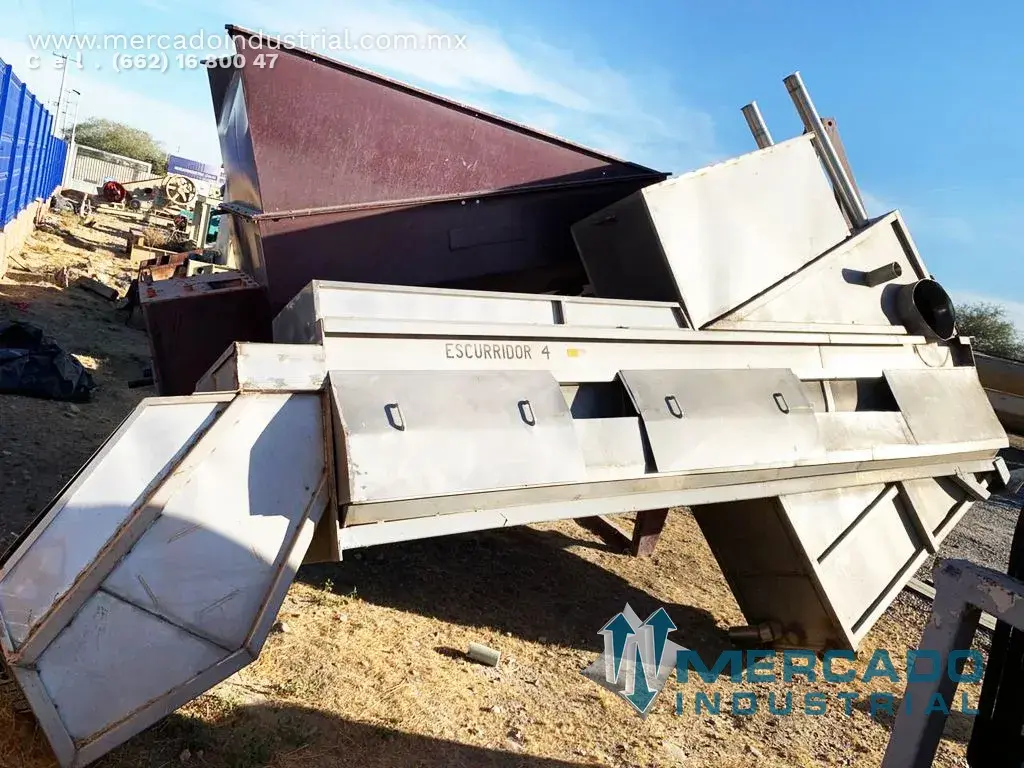 Escurridor en acero inoxidable con sistema helicoidal 4.7m x 0.7 m - imagen 1