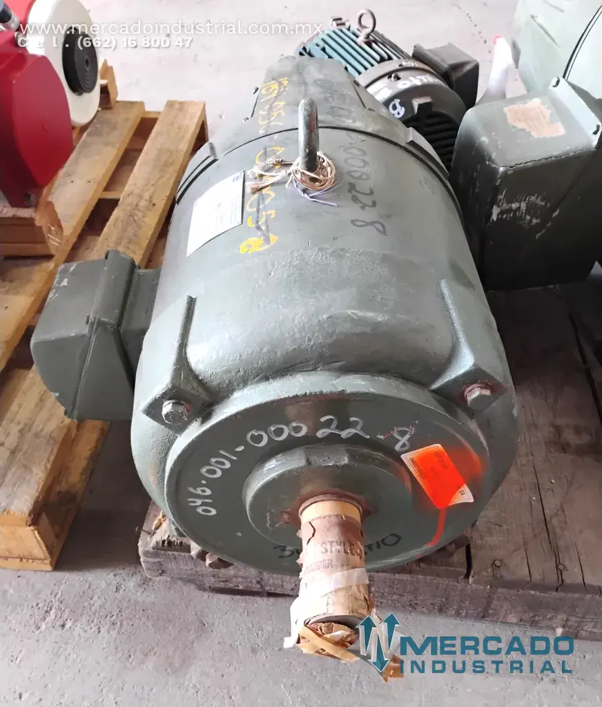 Motor eléctrico trifásico 20 HP 6 polos 1153 RPM marca IEM - imagen 1