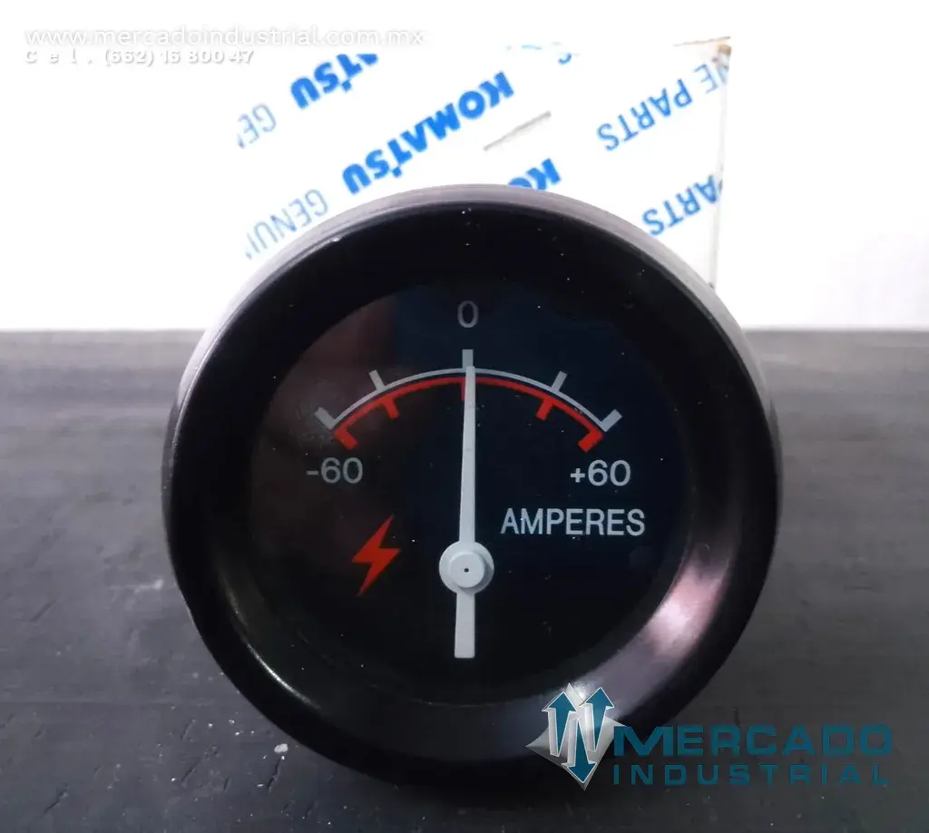 Medidor de amperaje -60 a +60 Amp modelo 866 CU marca Komatsu - imagen 1
