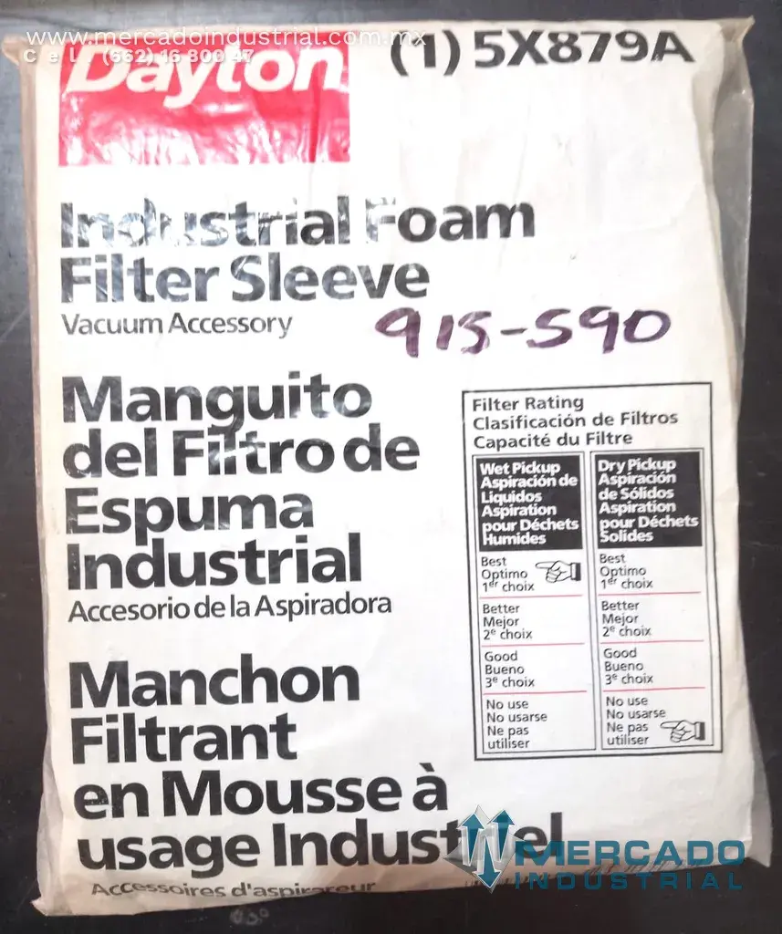 Dayton FILTRO ESPUMA INDUSTRIAL - imagen 1