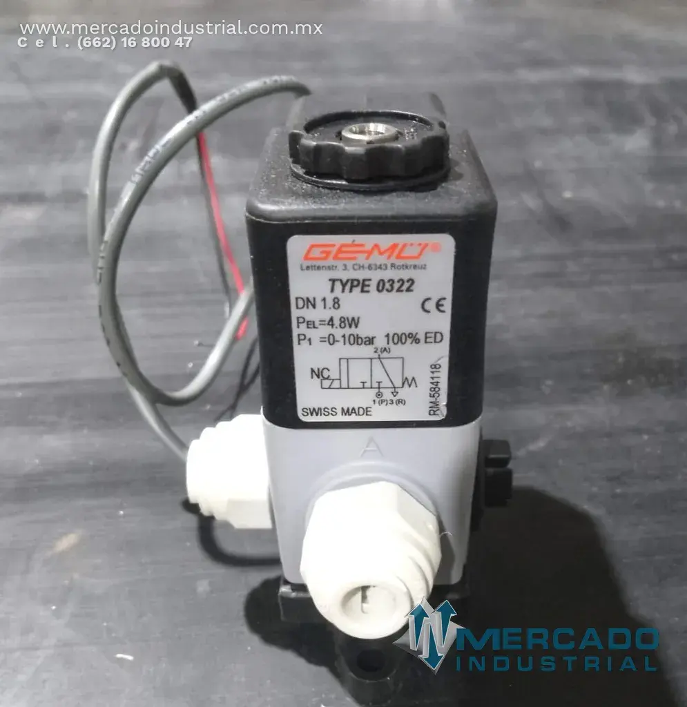 Gemü PILOT SOLENOID NO. DE PARTE 303-300 PARA ANALIZADOR DE CIANURO - imagen 1