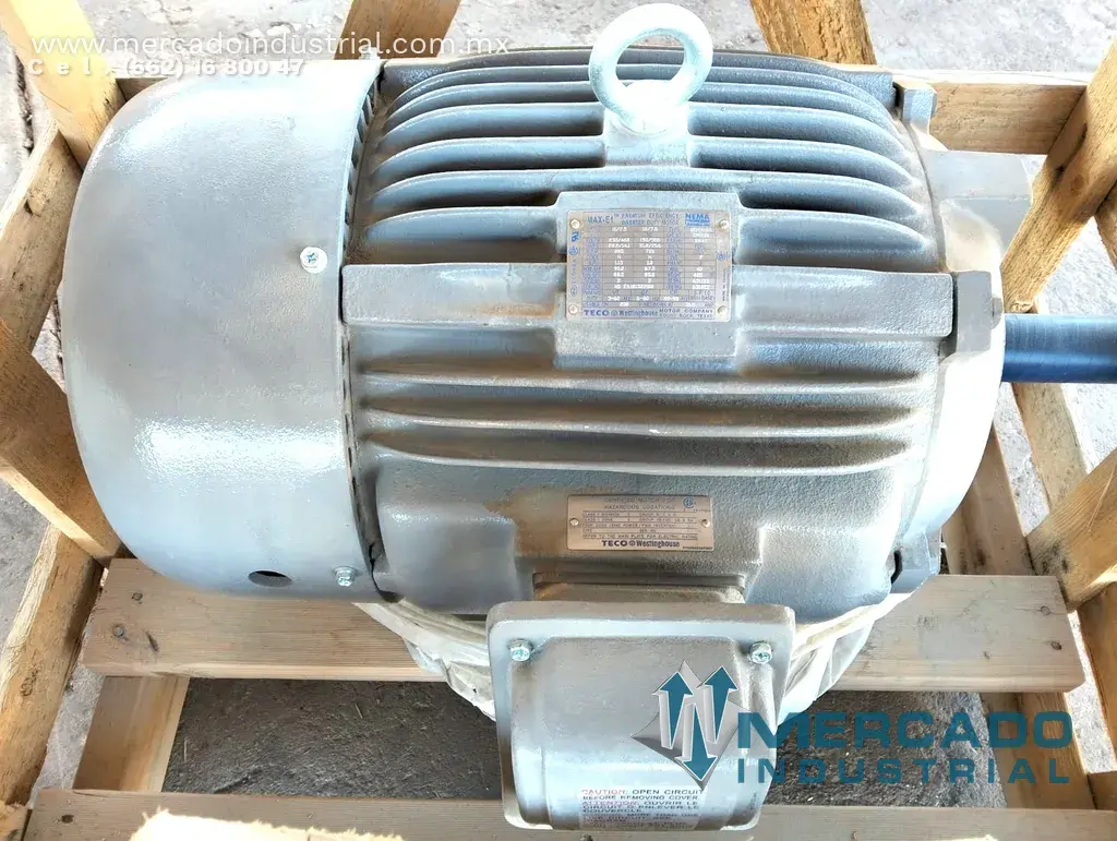 Motor eléctrico 10 HP 8 polos 885 RPM marca Teco - imagen 1
