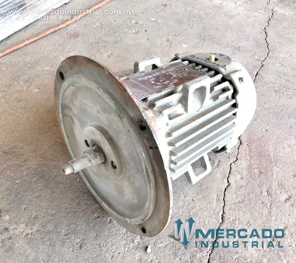 Motor eléctrico trifásico 1 HP 4 polos 1750 RPM marca General Electric - imagen 1