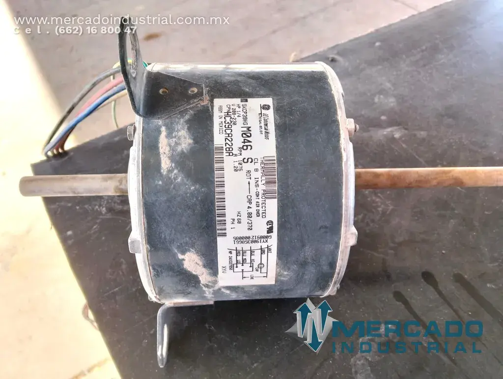 Motor para ventilador de aire acondicionado 0.25 HP 1075 RPM marca General Electric - imagen 1